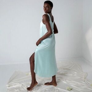 lunya Mint Green Slip Chemise with Side Slit